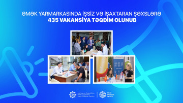 Əmək yarmarkasında işsiz və işaxtaran şəxslərə 435 vakansiya təqdim olunub