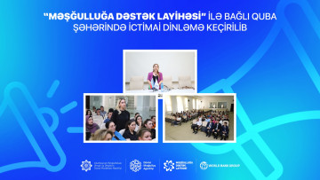 “Məşğulluğa Dəstək Layihəsi” ilə bağlı Quba şəhərində ictimai dinləmə keçirilib