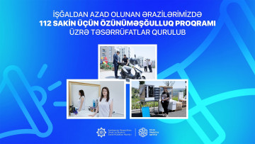 İşğaldan azad olunan ərazilərimizdə 112 sakin üçün  özünüməşğulluq proqramı üzrə təsərrüfatlar qurulub