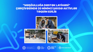 “Məşğulluğa Dəstək Layihəsi” çərçivəsində 20 mininci şəxsə aktivlər təqdim edilib