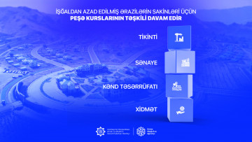 İşğaldan azad edilmiş ərazilərin sakinləri üçün peşə kurslarının təşkili davam edir