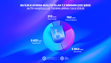 Son 6 ayda əlilliyi olan 7,2 mindən çox şəxs aktiv məşğulluq tədbirlərinə cəlb edilib