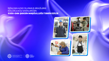 İşğaldan azad olunmuş ərazilərə köçürülmüş sakinlərdən 5300-dək şəxsin məşğulluğu təmin edilib