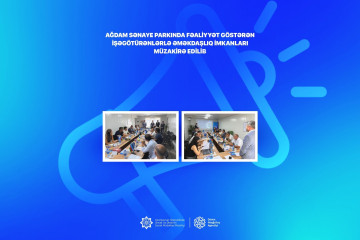 Ağdam Sənaye Parkında fəaliyyət göstərən işəgötürənlərlə əməkdaşlıq imkanları müzakirə edilib