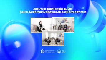 Agentlik sədri Sadiq Əliyev şəhid Sahib Məmmədovun ailəsini ziyarət edib