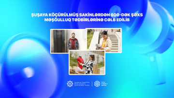 Şuşaya köçürülmüş sakinlərdən 600-dək şəxs məşğulluq tədbirlərinə cəlb edilib