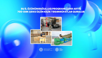 Bu il özünüməşğulluq proqramı üzrə artıq 700-dək şəxs üçün kiçik təsərrüfatlar qurulub