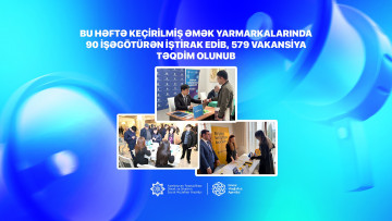 Bu həftə keçirilmiş əmək yarmarkalarında  90 işəgötürən iştirak edib, 579 vakansiya təqdim olunub