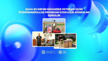 Daha 85 nəfər müharibə veteranı üçün özünüməşğulluq proqramı üzrə kiçik bizneslər qurulub