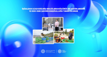 İşğaldan azad edilmiş ərazilərə köçürülən sakinlərdən 10600-dək şəxsin məşğulluğu təmin olunub
