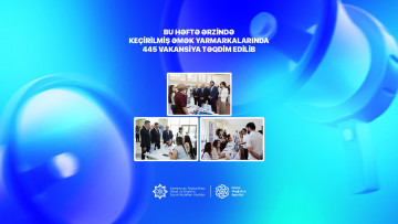 Bu həftə ərzində keçirilmiş əmək yarmarkalarında 445 vakansiya təqdim edilib